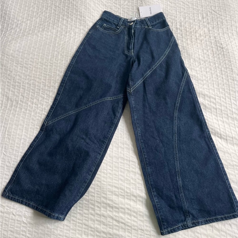Merlette Dark Blue Flare Jeans